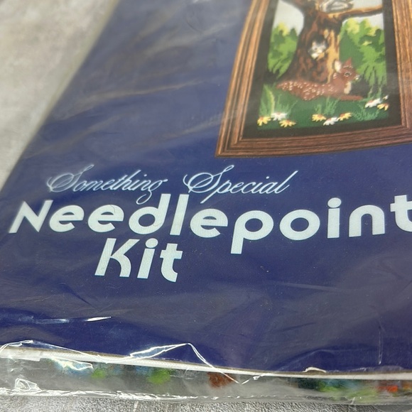 Vintage Needlepoint Kit By Something Special tree of animals 30155 7x33 Sealed - Picture 4 of 5
